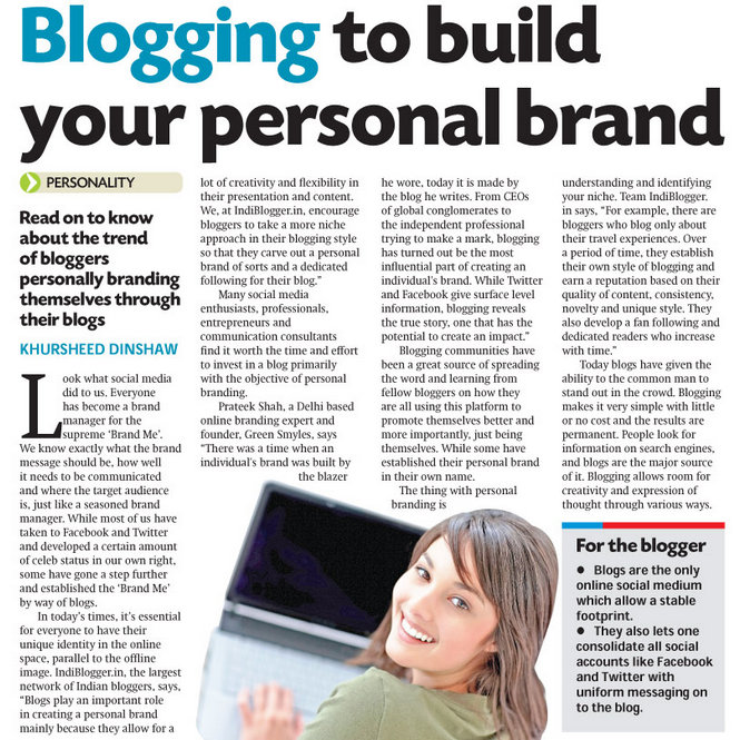 Blogging to build your personal brand